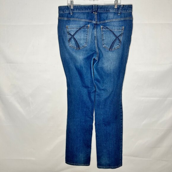 Lane Bryant Women’s Jeans Size 18 Tall Long Simply Straight Stretch Denim Pants - Picture 2 of 10